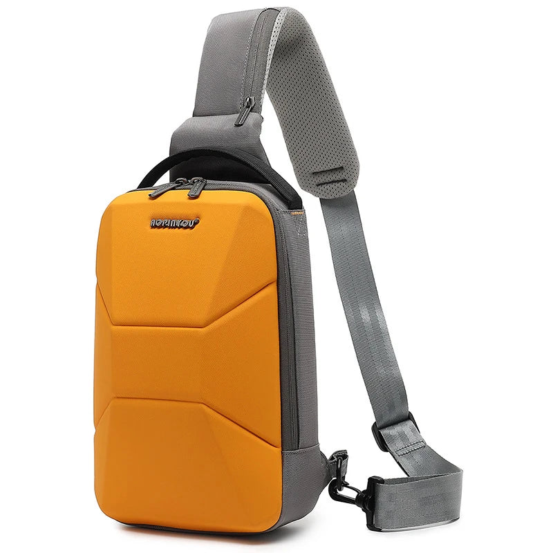 Men's Waterproof Chest Bag with USB Port | Stylish & Lightweight