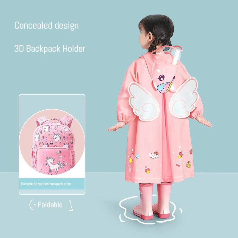 Durable Waterproof Raincoat for Kids - Fun Designs & Free Shipping!
