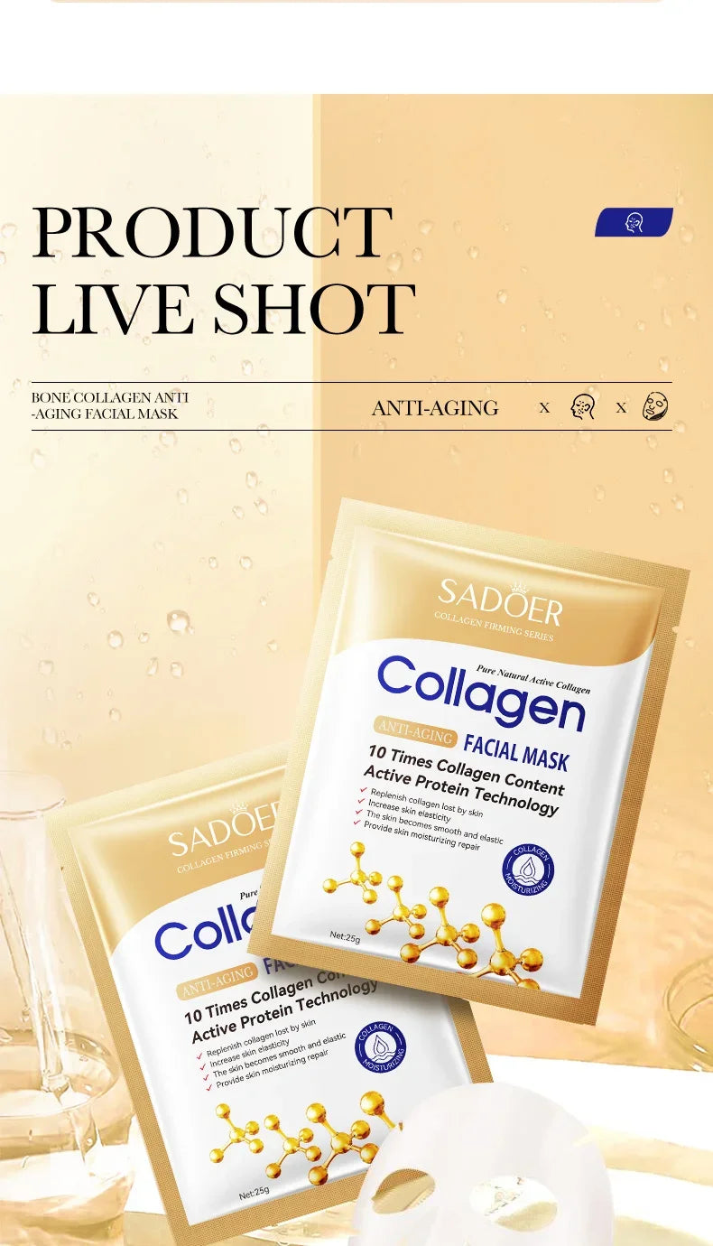 Anti-Aging Collagen Facial Mask | Fade Fine Lines & Firm Skin