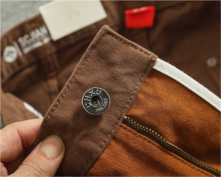 Vintage Cargo Overalls for Men | Stylish Heavy Canvas Pants