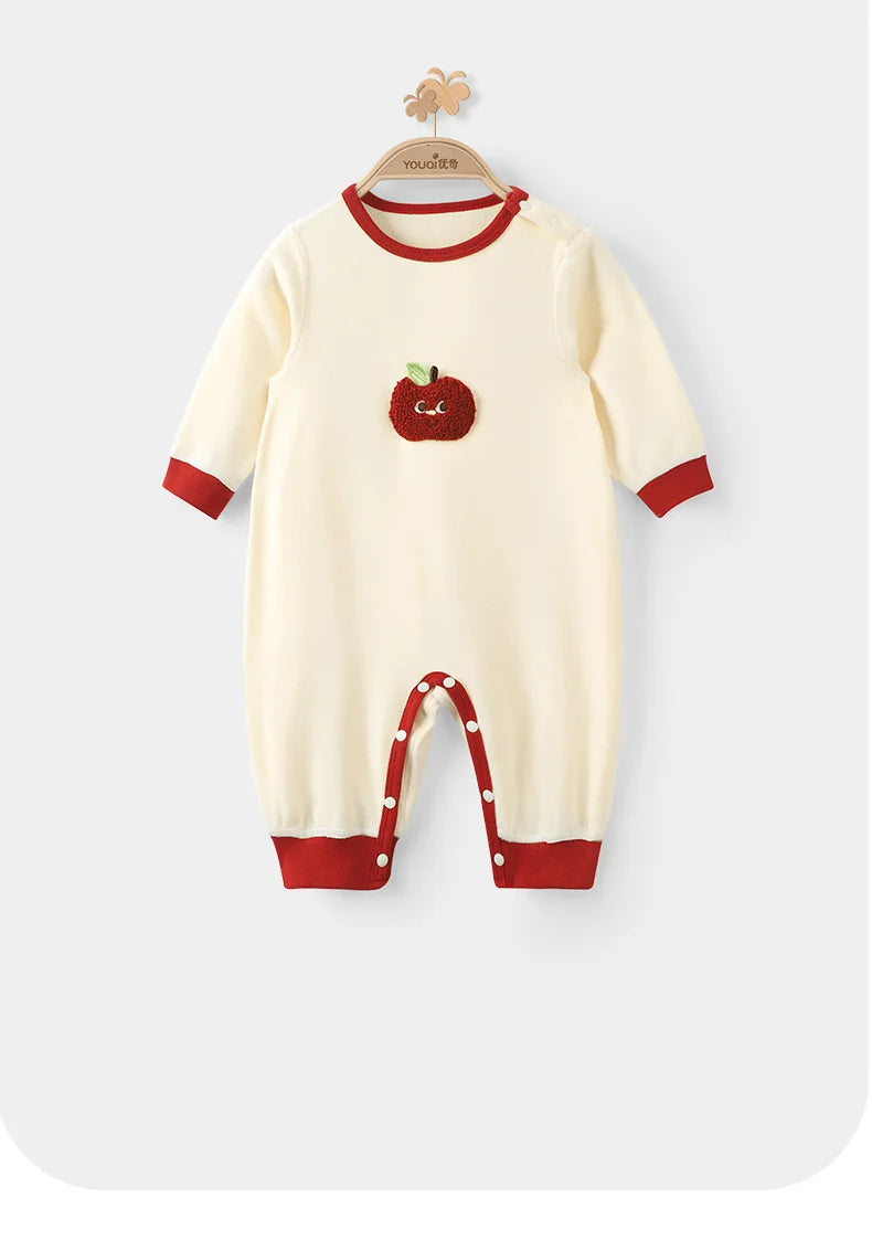 Cozy Baby Thermal Velvet Jumpsuit | Warm Autumn & Winter Essential