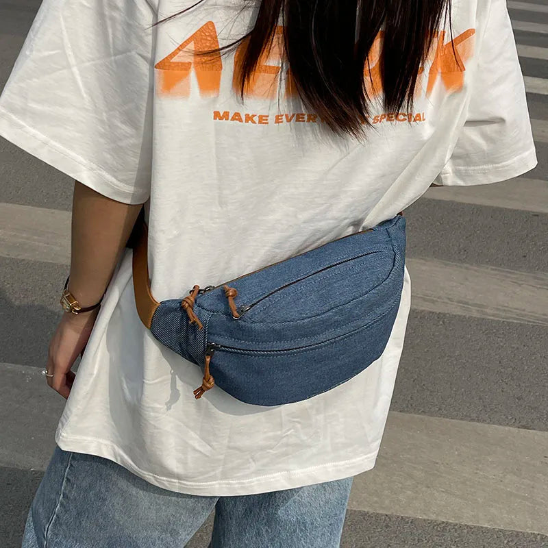 Casual Corduroy Belt Bags for Women | Stylish Fanny Pack