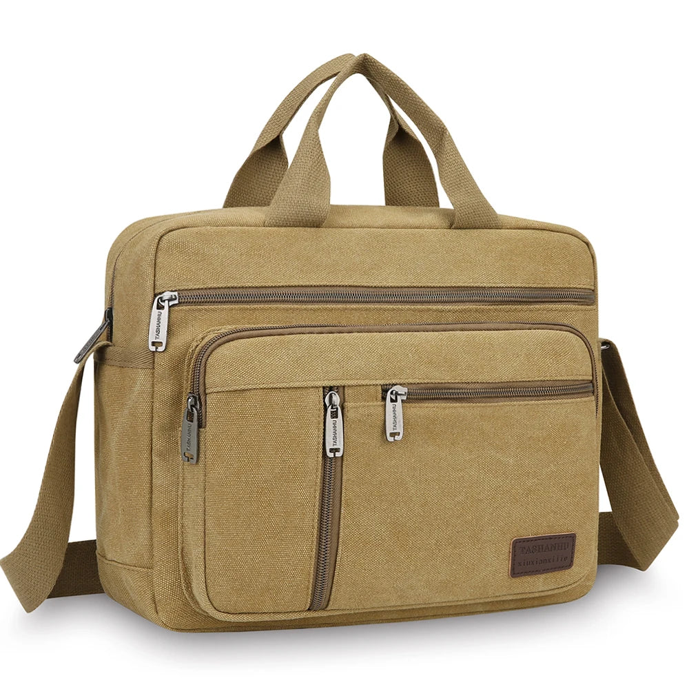 Men's Casual Canvas Shoulder Bag | Lightweight Crossbody Tote