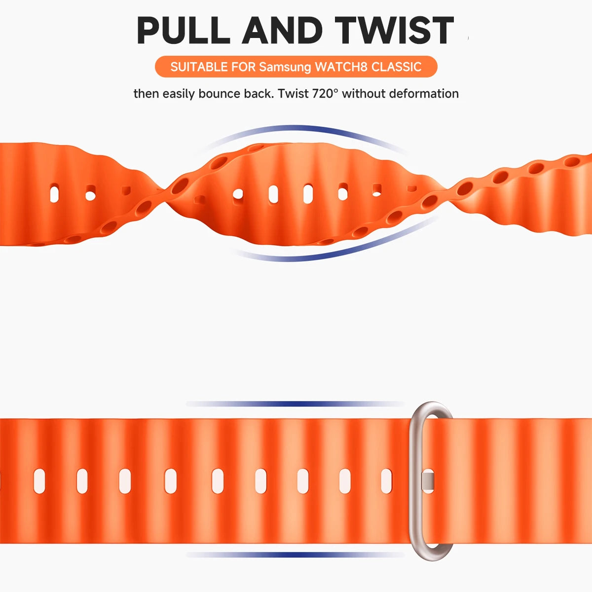 Breathable Silicone Sport Band for Galaxy Watches | Durable Ocean Strap