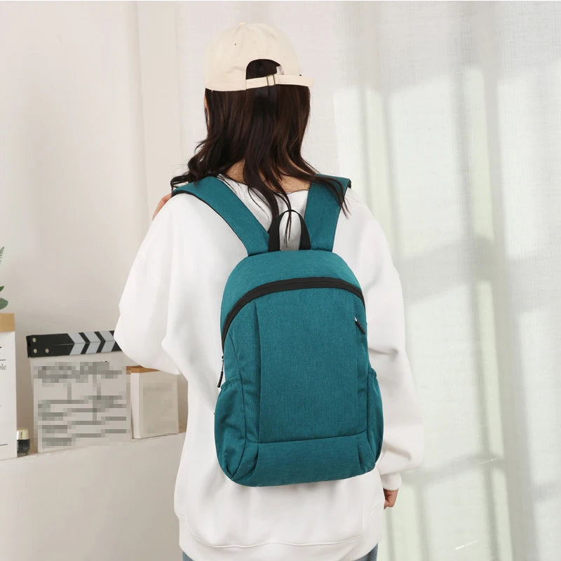 Lightweight Solid-Color Backpacks for Outdoor & School Use