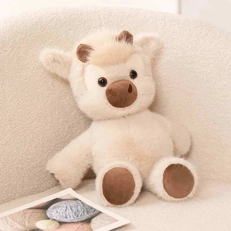 Adorable Highland Cattle Plush Toy | Huggable Cow Stuffed Animal