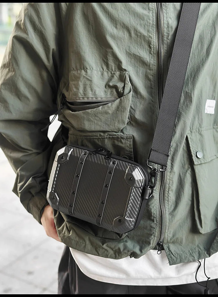 Luxury Mini Messenger Bag for Men | Stylish Pu Leather Crossbody