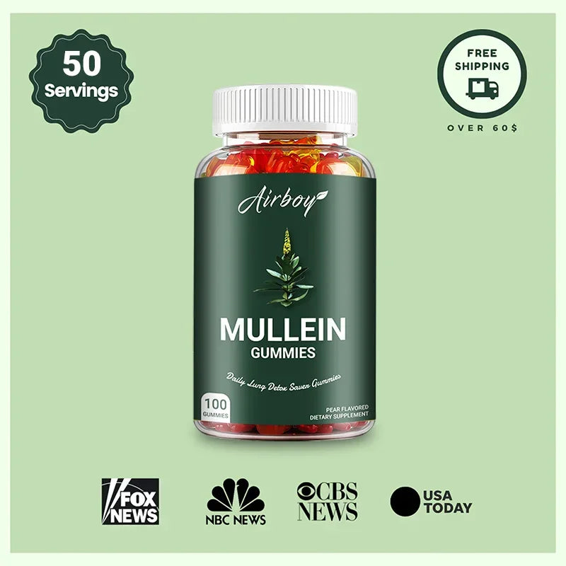 Natural Mullein Gummies for Lung Health & Immune Support