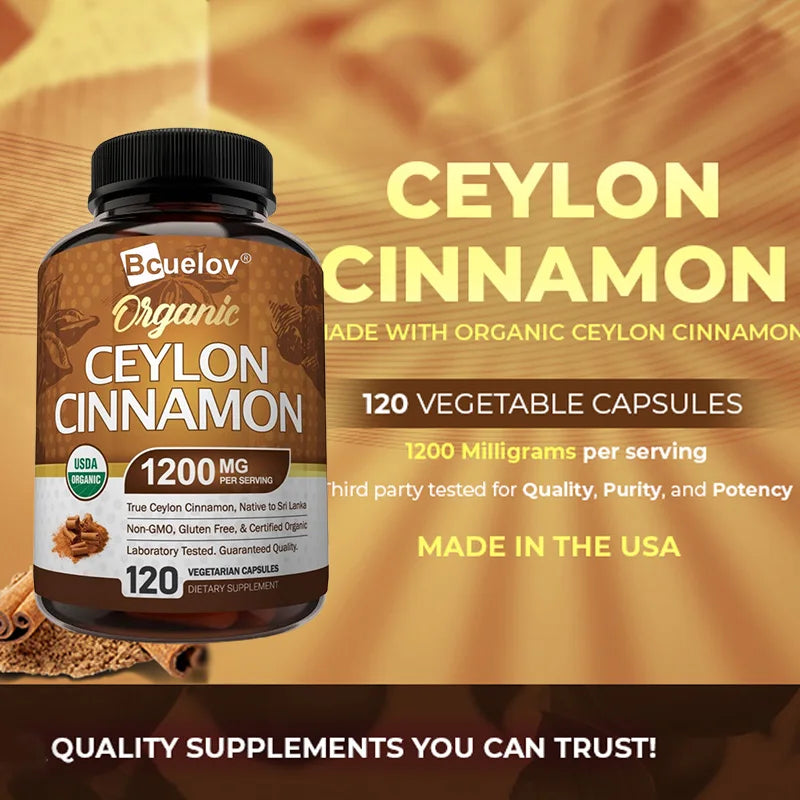 Natural Ceylon Cinnamon Capsules | Anti-Inflammatory & Antioxidants