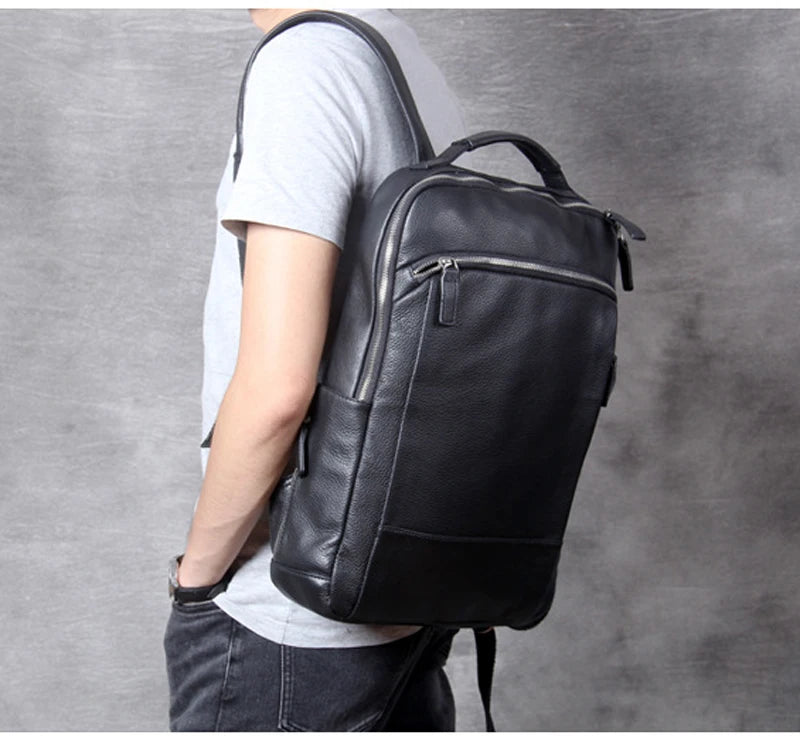 Vintage Genuine Leather Backpack for Men | Stylish Daily Rucksack