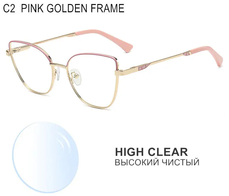 Custom Cat Eye Prescription Glasses for Myopia & Astigmatism