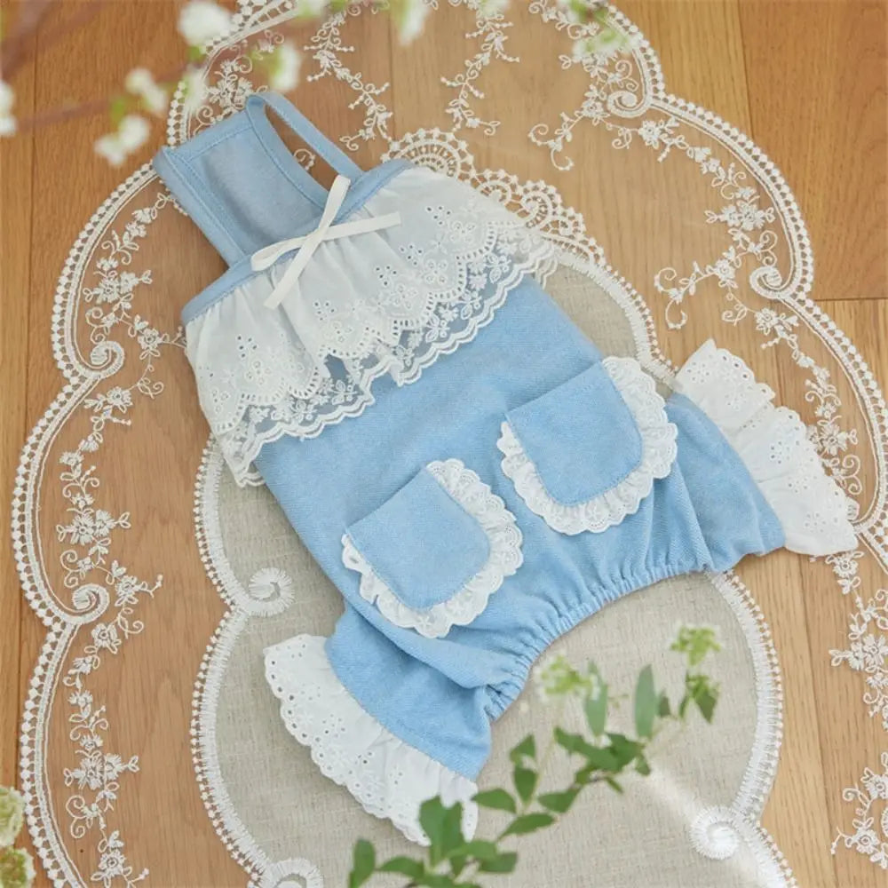 Breathable Soft Pet Lace Jumpsuit | Fashionable Dog Pajamas