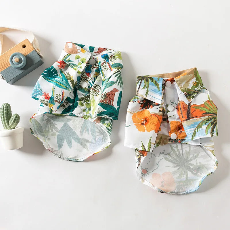 Summer Lightweight Pet Clothes | Stylish Dog & Cat Hawaiian Shirt