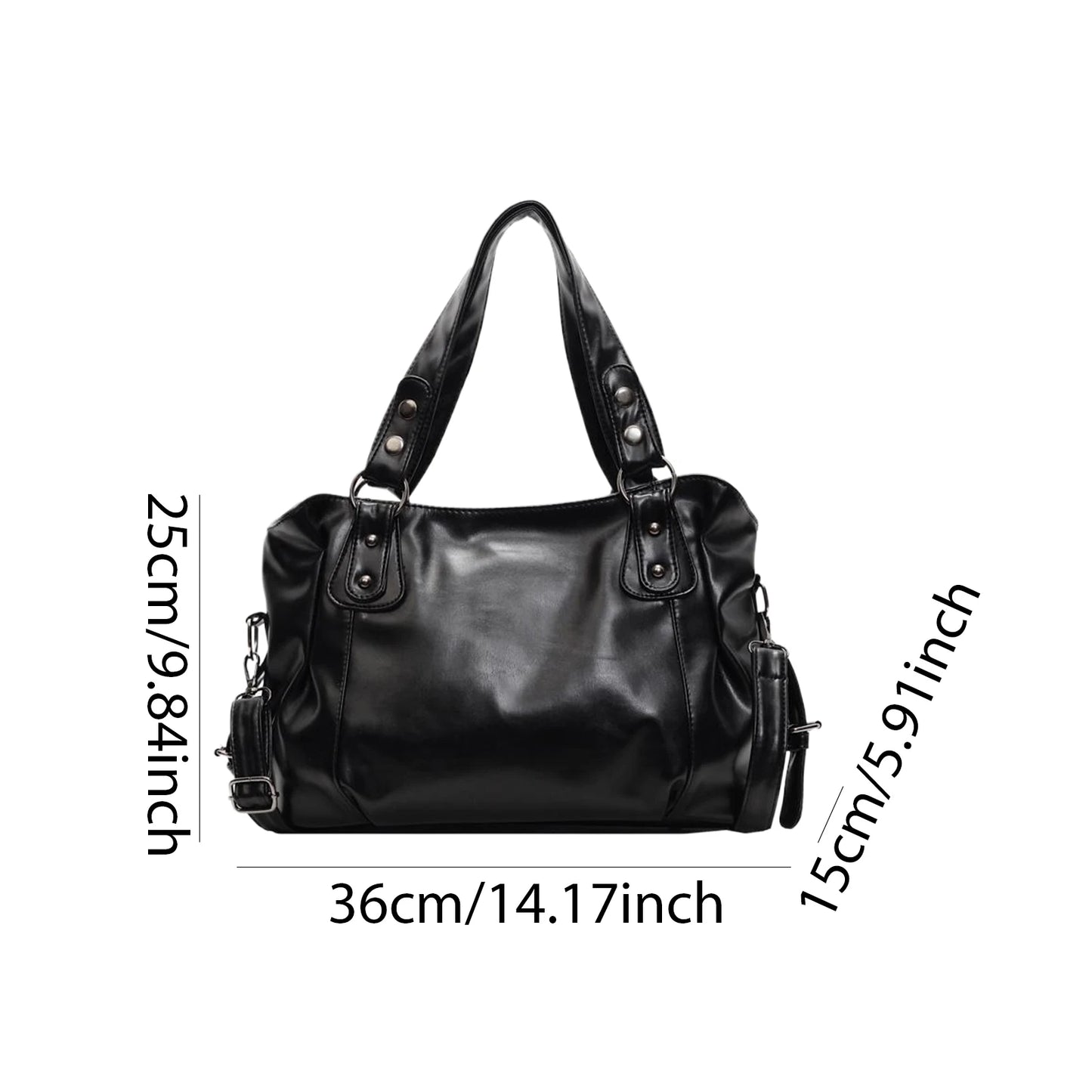 Bolso tote elegante de piel sintética para mujer | Versátil y espacioso