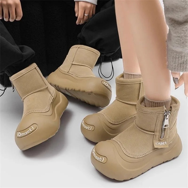 Couples Winter Snow Boots | Warm Plush Mid-Calf Ankle Boots