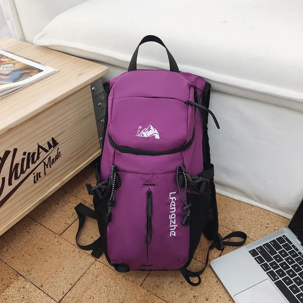 Outdoor Mini Backpack Mountain Pattern Lightweight Adjustable Strap Daypack for Hiking Travel Camping Daily Outdoor Trip