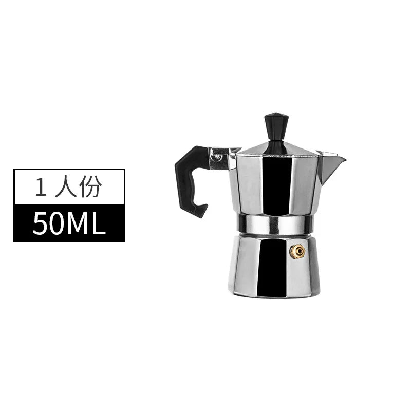 Italian Outdoor Aluminum Mocha Coffee Pot | Portable & Stylish