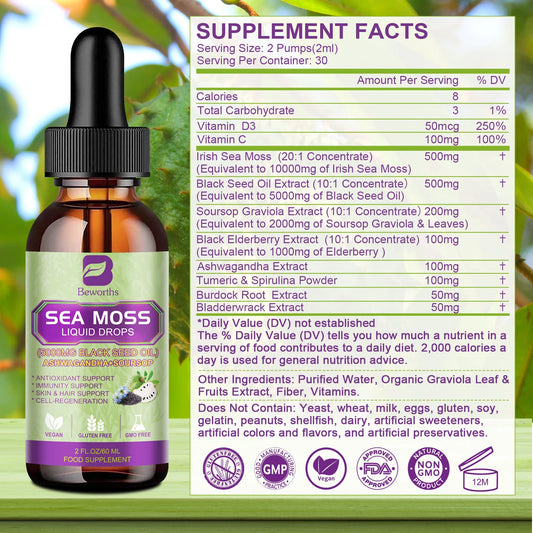 60ML Sea Moss Extract | Boost Immunity & Promote Digestion