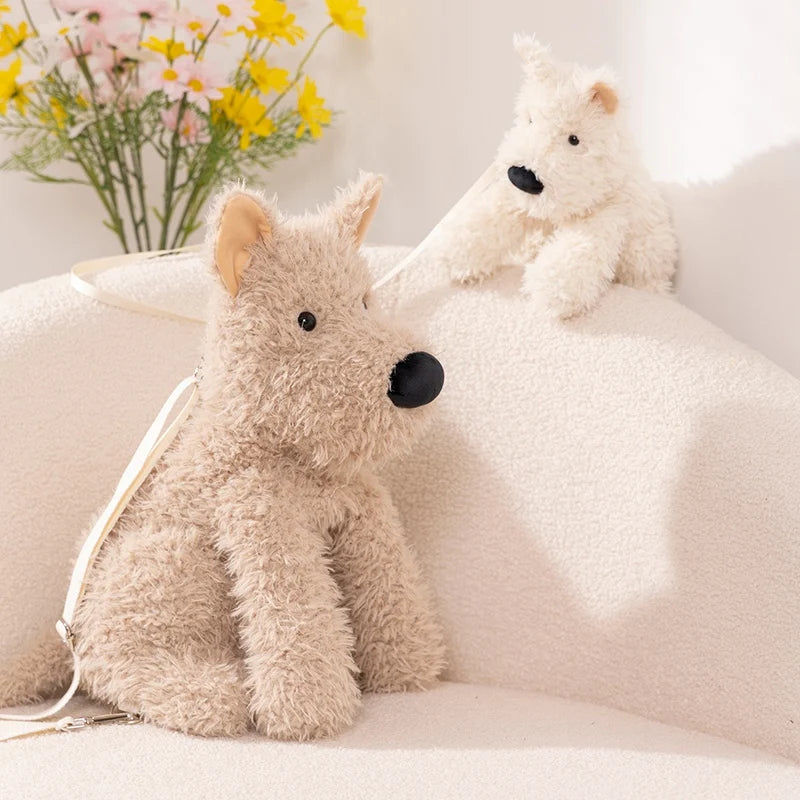 Cute Plush Dog Sling Bag | Adorable Shoulder Purse for Kids