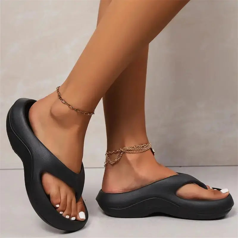 Comfortable Thick Platform EVA Flip Flops for Women | Summer Sandals