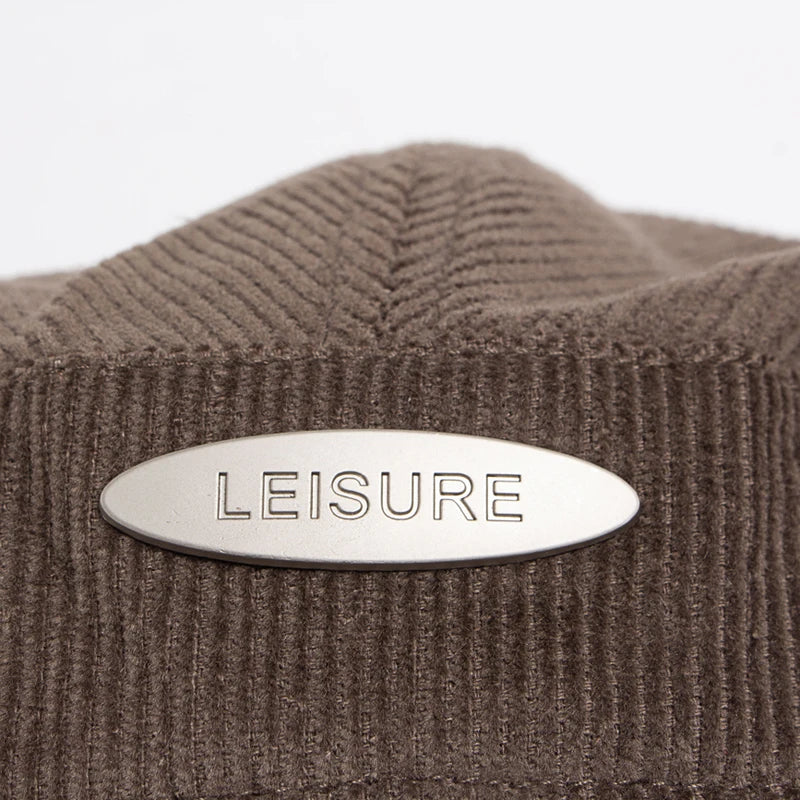Unisex Corduroy Beret Hat | Vintage Newsboy Cap for All Seasons
