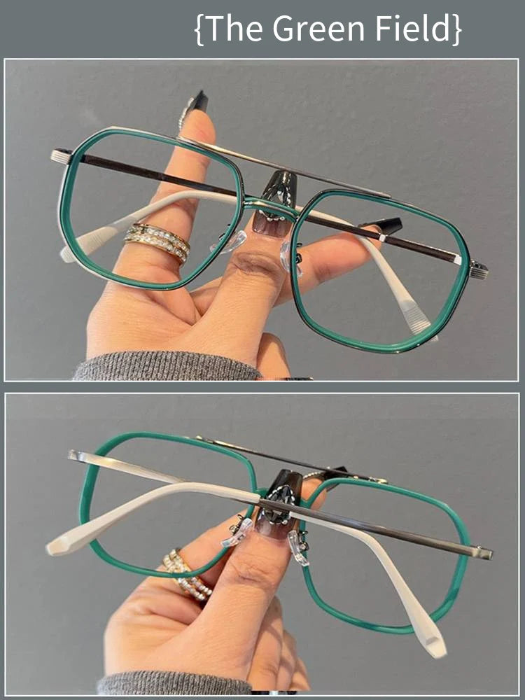 Fashion Double Beam Glasses Frame | Ultralight Anti Blue Light Eyewear