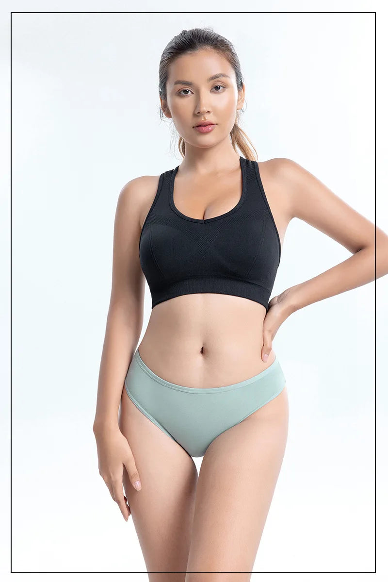 6pcs Women's Soft Cotton Middle-Waisted Briefs | Comfortable Underwear