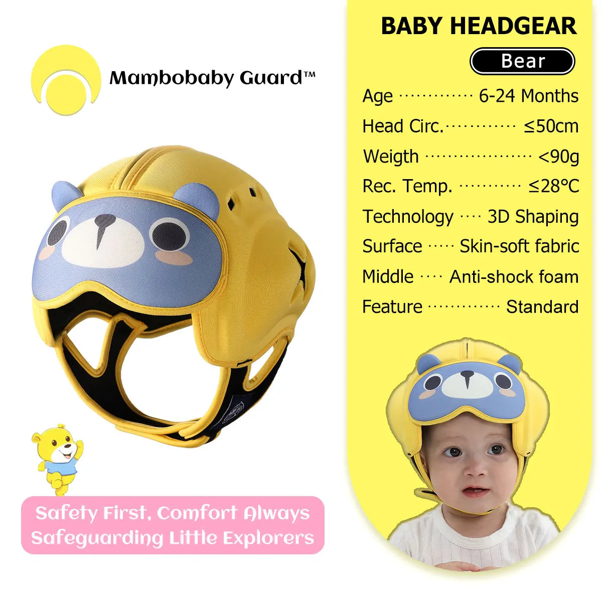 Cute Ladybug Baby Helmet | Safe Anti-Shock Headgear for Infants
