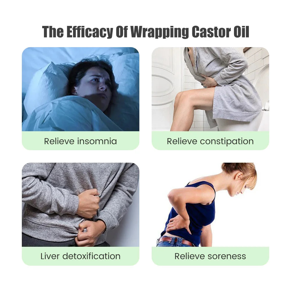Organic Castor Oil Pack for Natural Joint Relief | Versatile Body Wraps