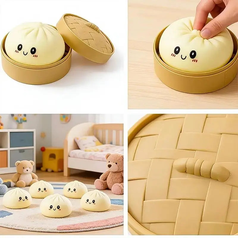 Giant Dumpling Toys Anxiety Relief Fidget Toy Simulation Food Steamed Stuffed Bun Soft Squeeze Decompression Dough Toy
