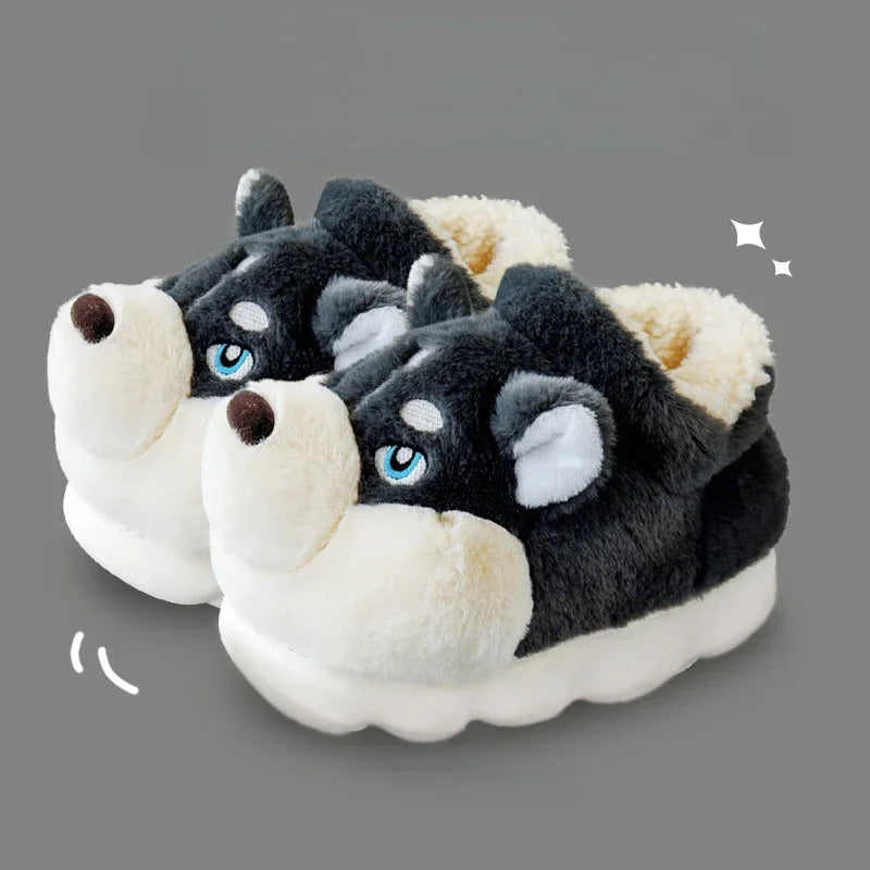 Men's Plush Cotton Slippers | Cozy Anti-Slip Indoor Shoes
