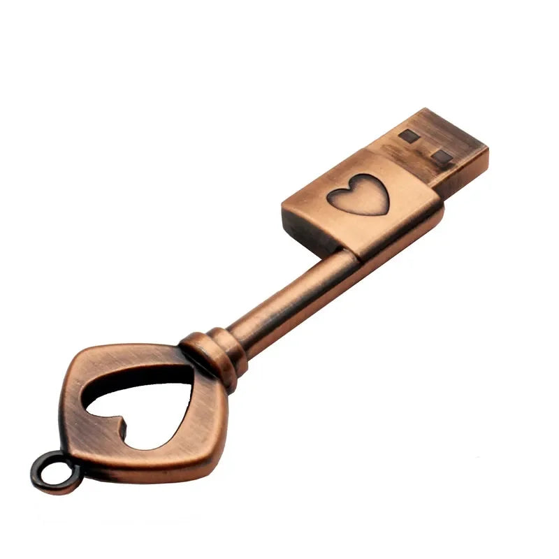 Creative Metal Love Heart USB Flash Drive | Stylish Memory Stick