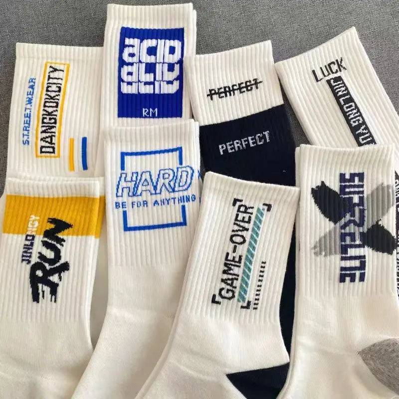 Men's Versatile Mid Socks | Comfortable Street Style Sports Socks