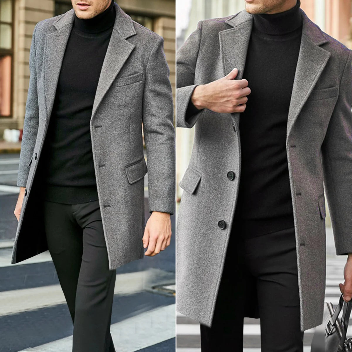 Casual Men's Windbreaker Jacket for Autumn & Winter Wear