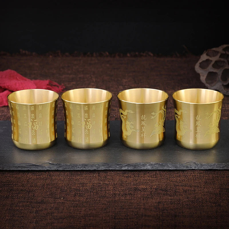 Antique Brass Tea Cup | Elegant Homeware for Tea and Coffee