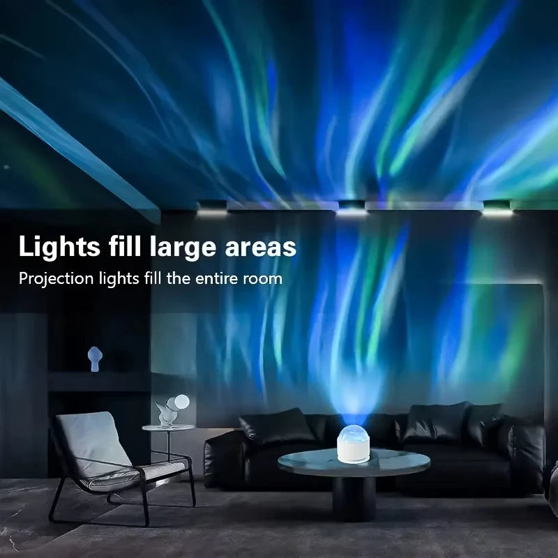 USB Powered Ocean Wave Projector Night Light | 16 Color LED Lamp
