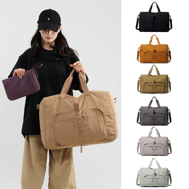 Large Capacity Foldable Travel Handbag for Men and Women