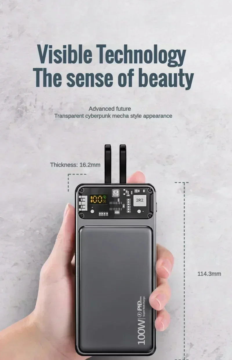 Super Fast 200000mAh Power Bank | Dual Port Charger for All Devices