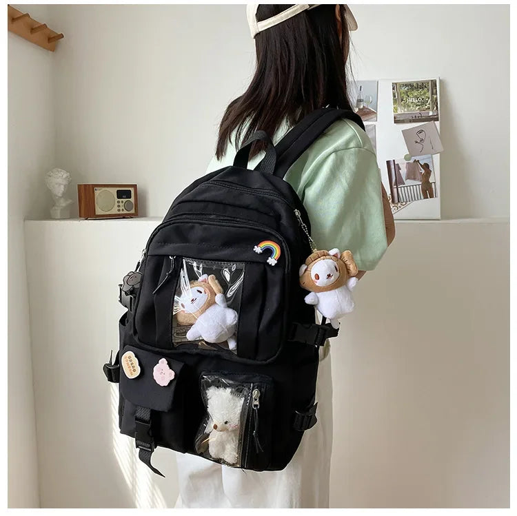 Cute Girls' Korean Style Backpack | Large Capacity Casual Bag