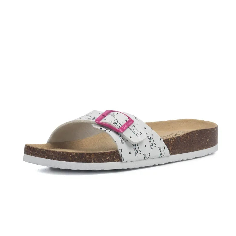 Elegantes chanclas de corcho de verano para mujer | Sandalias informales de playa