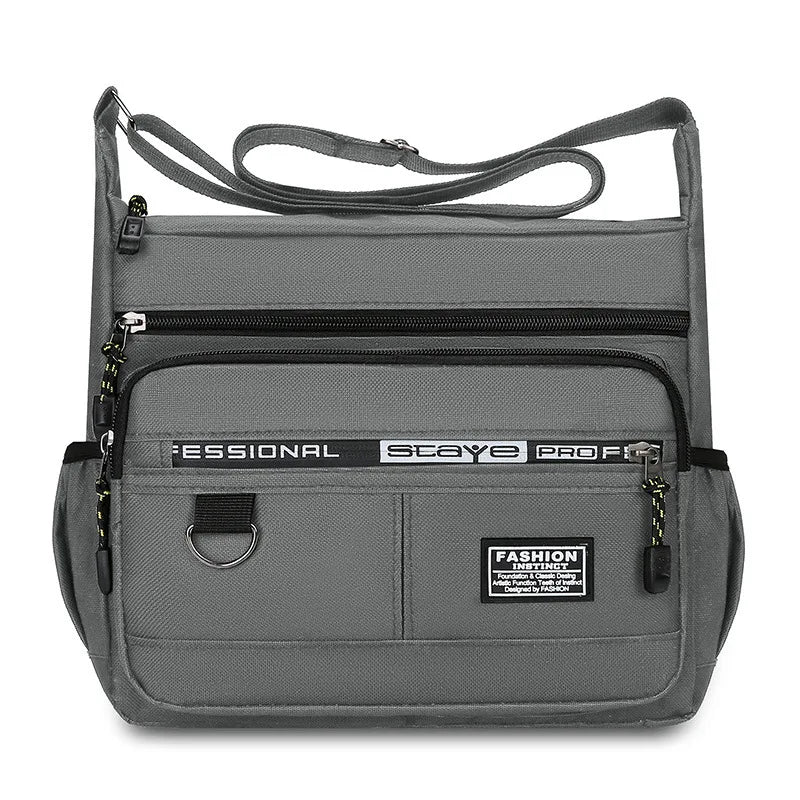 Large Capacity Men's Nylon Shoulder Bag | Stylish Crossbody Messenger