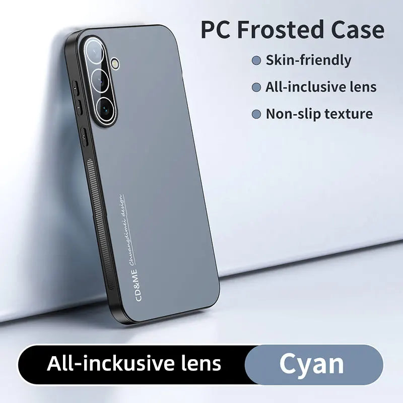 Luxury AG Matte Case For Samsung Galaxy A06 A16 A26 A36 A56 Magnetic PC Frosted 360 Degree Bracket Stand Protective Cover