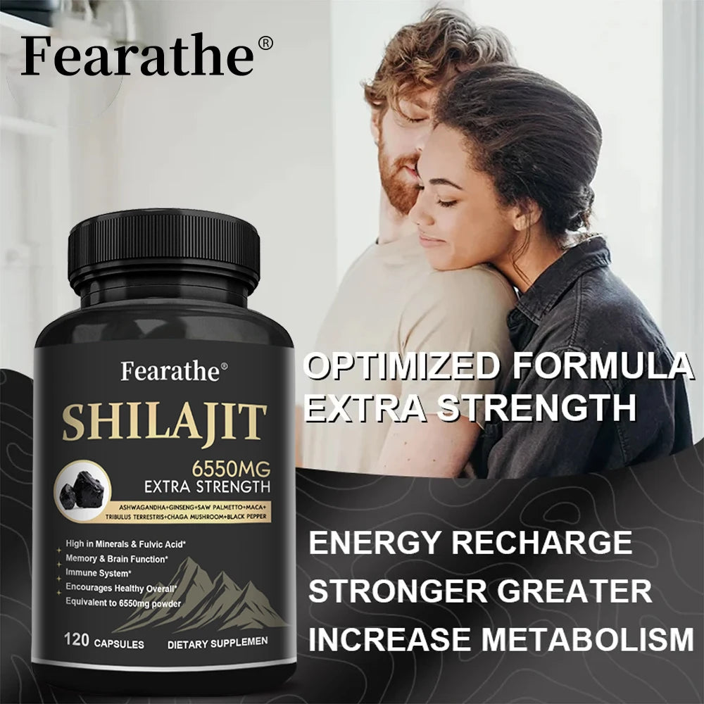 Shilajit Ginseng Maca Capsules | Energy, Endurance & Wellness