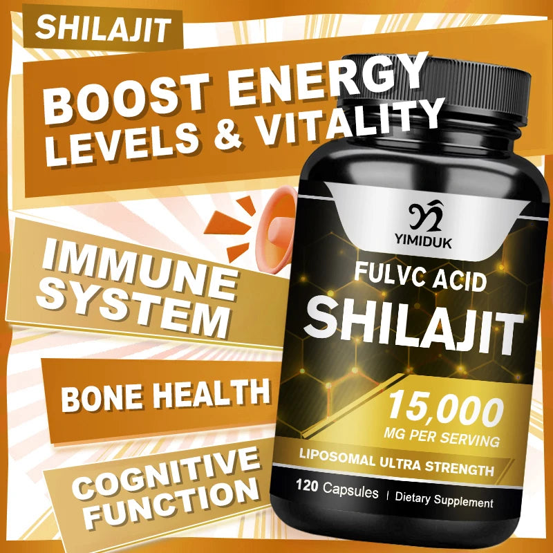 Shilajit Capsules with Fulvic Acid & Minerals for Immune Support