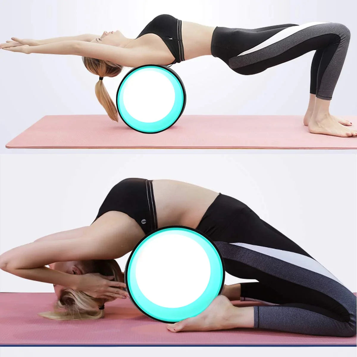 Non-Slip Yoga Spine Roller Wheel for Back Pain Relief & Flexibility