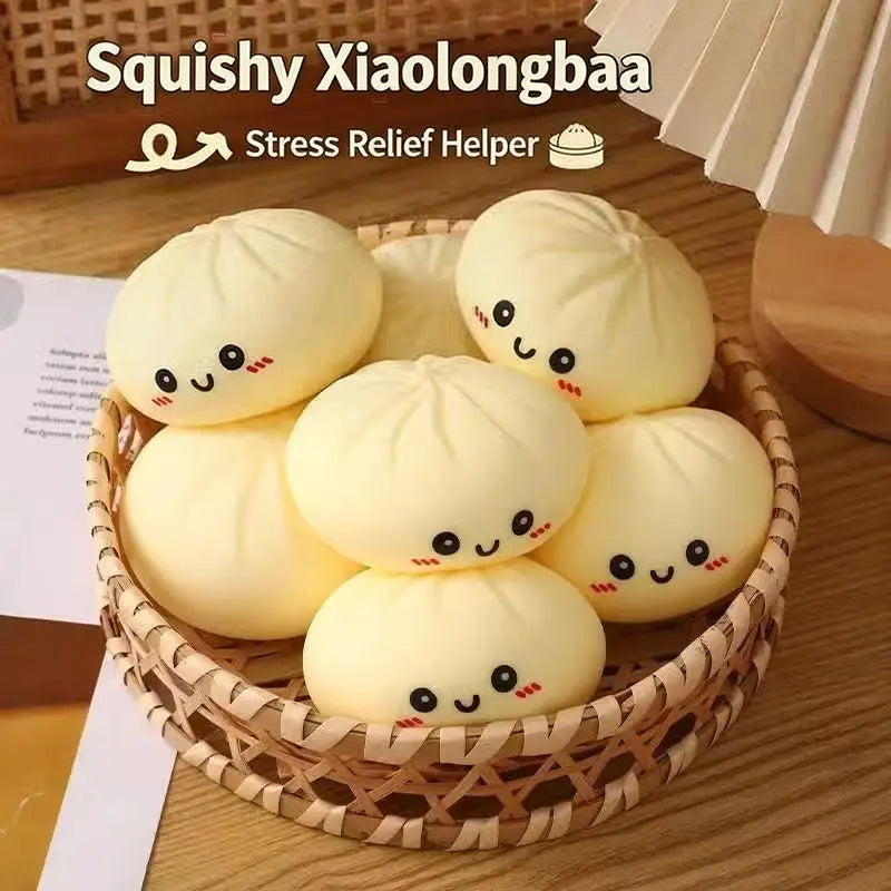 Giant Dumpling Toys Anxiety Relief Fidget Toy Simulation Food Steamed Stuffed Bun Soft Squeeze Decompression Dough Toy