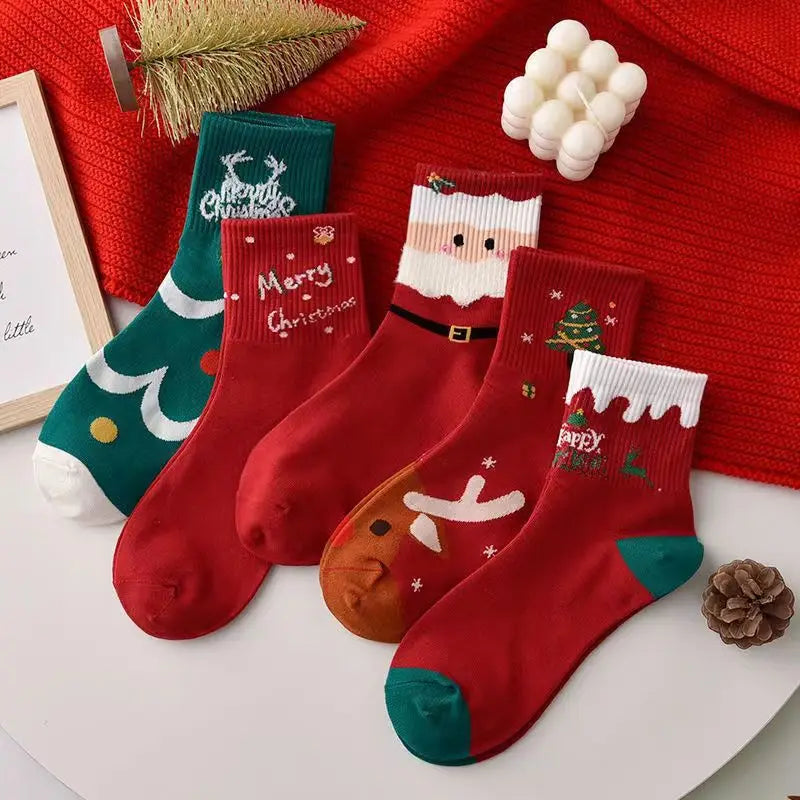 Cute Christmas Pattern Cotton Socks | Cozy Winter Gift Essentials