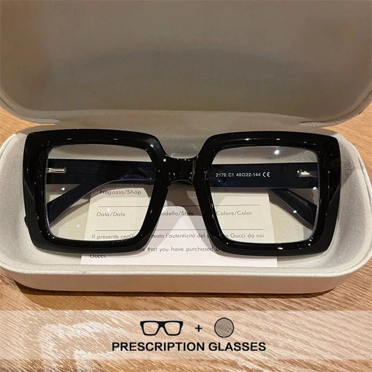 Gafas de lectura cuadradas elegantes con protección antirrayos azules