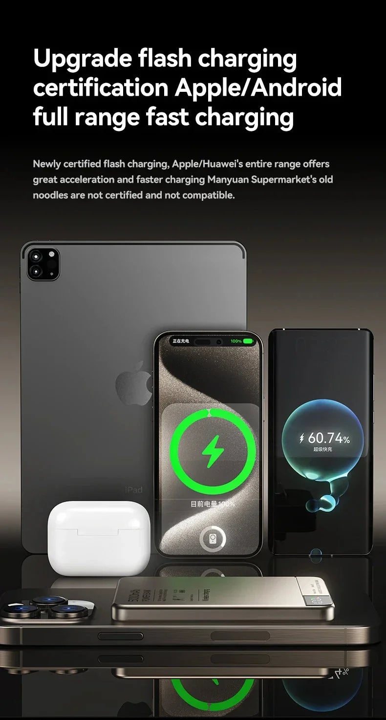 Ultra Wireless Magnetic Power Bank | Fast Charging for All Devices