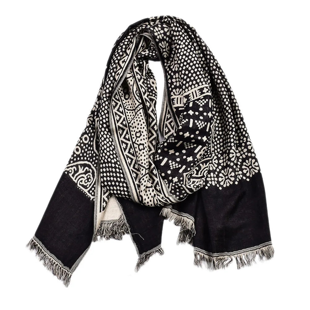 Paisley Pashmina Men's Scarf | Cozy Winter Accessory for Style